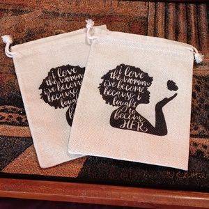 2 Small drawstring bags